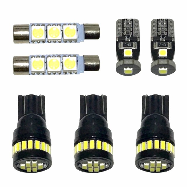 日産 フェアレディZ Z34 適合パーツ 爆光 ルームランプ 車内灯セット ナンバー灯 読書灯 T10 LED ウェッジ球 ホワイト 7個セット