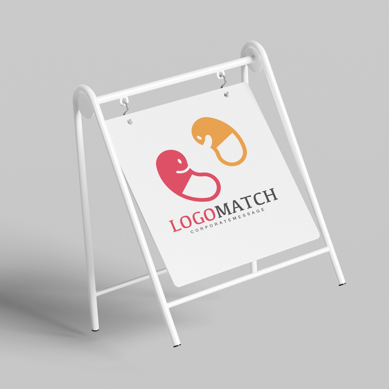 見つめ合う「い」のカプセルのロゴ