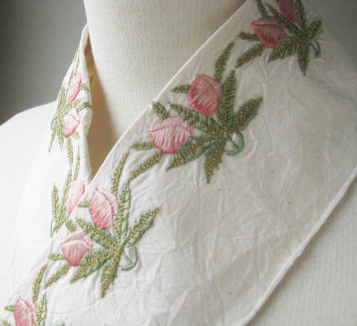 刺繍半衿・双桃の半衿 | 富士商会
