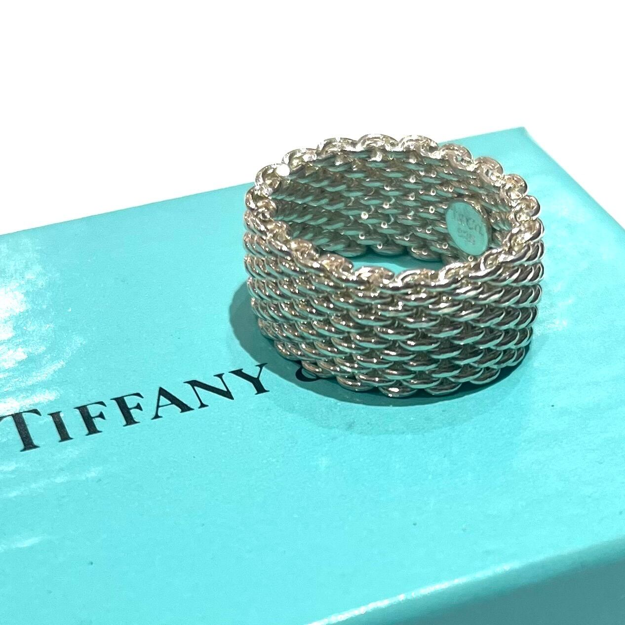 希少【TIFFANY＆CO】2479【14.5号】ティファニーサマセットメッシュ