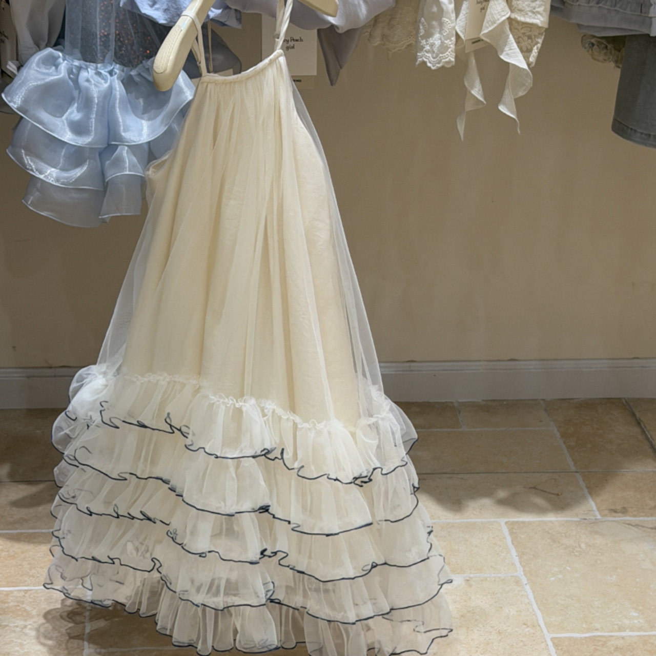 夏チュールベストワンピース