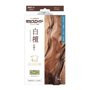 【特価処分】ミセスロイド 引き出し用 24個入 1年防虫 白檀の香り サンダルウッド 1年間有効 収納空間のダニよけ効果付き 虫除け 防カビ 消臭 黄ばみ防止