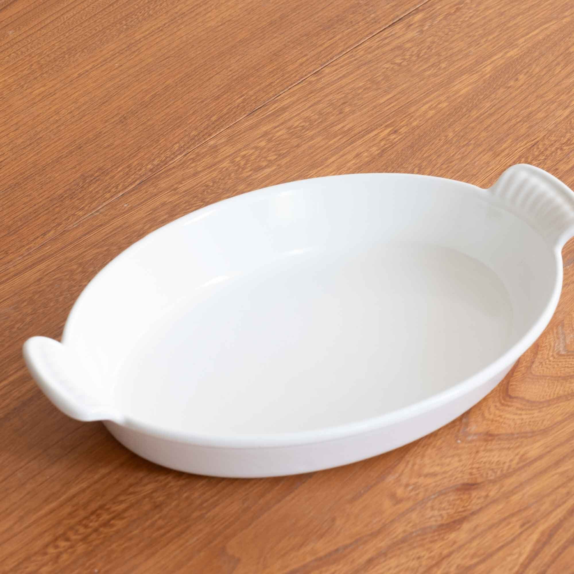 ビンテージ　ル・クルーゼ　LE CREUSET 　サイス24　ホワイト　オーバルグラタン皿