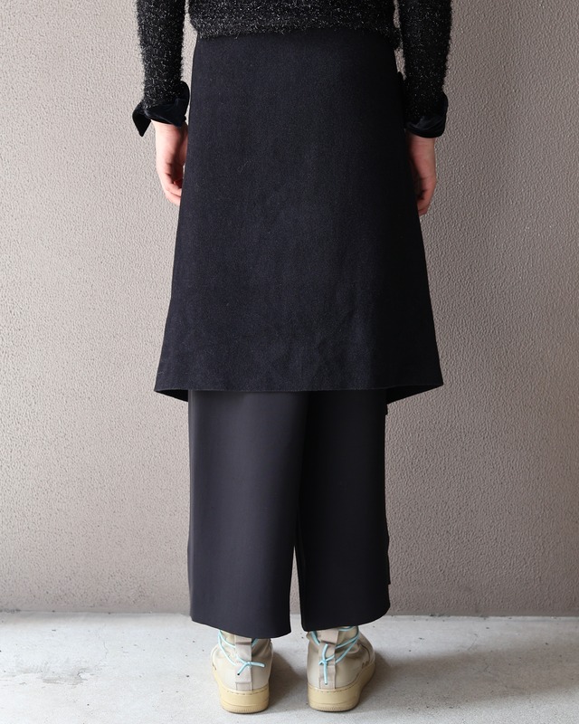 【BALENCIAGA】Draped fringe skirt