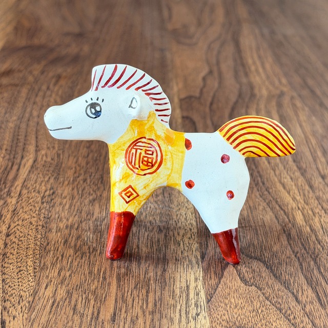 山口祥治　干支フィギュア 午（ウマ）「ウマジャロウ UJ-301」 工房：喜鶴製陶（有田焼）