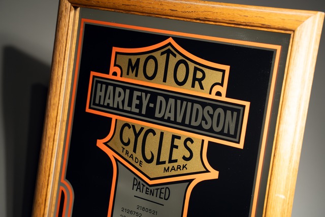 80s Official Harley Davidson Vintage Mirror Sign