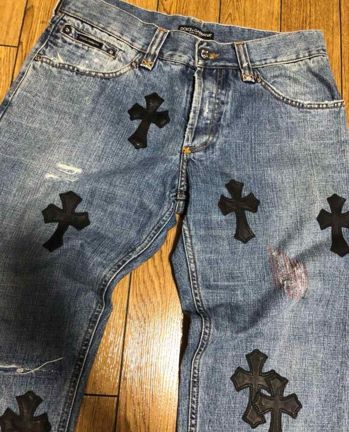 CHROME HEARTS クロムハーツ クロスパッチ デニム ドルガバ ジーパン