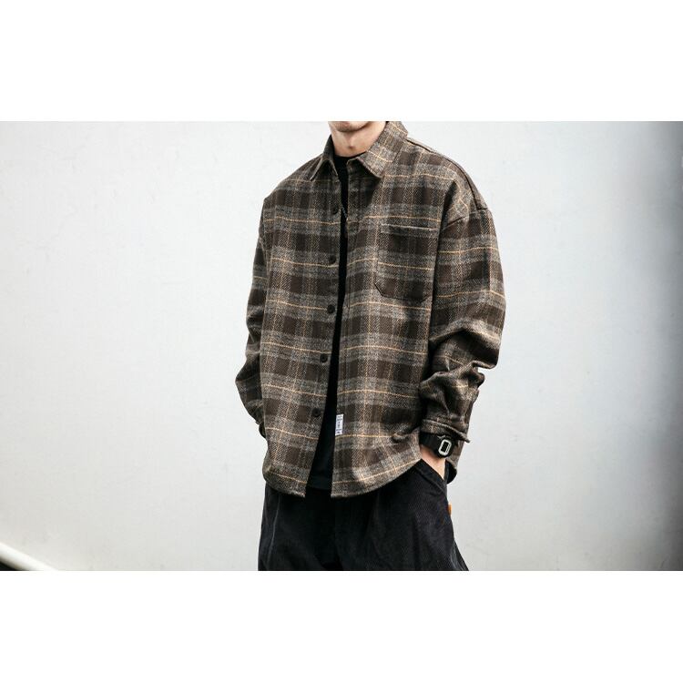 ★BRUSHED CHIC WARM CHECK SHIRT　　　32253