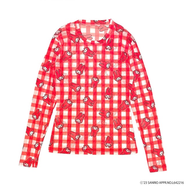 heihei リボンハーネス RED ロング 赤チェック タータン