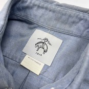 USA製 BLACK FLEECE Brooks Brothers ブラックフリース ブルックスブラザーズ オックスフォード 半袖シャツ /水色/金ボタン/米国製/訳有