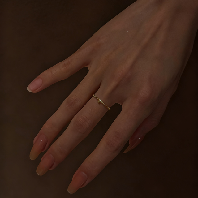 tomr繊細な金色リング 3s