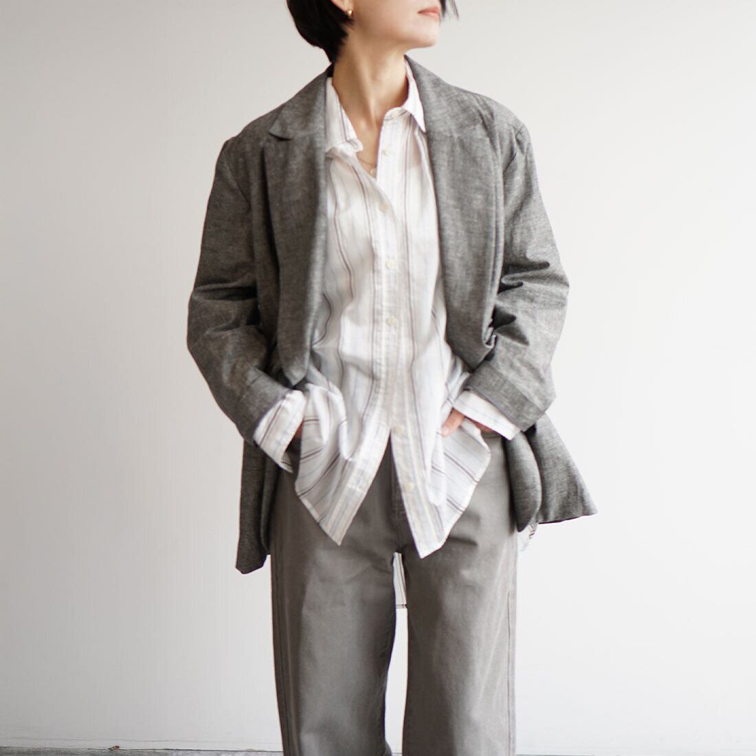 FASHFREN 麻混ライトジャケット 麻混ライトジャケット | FASHFREN/ファッシュフレン