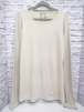 【定番】Rick Owens DRKSHDW リックオウエンス ダークシャドウ 袖リブ切替 ロングスリーブ コットン カットソー Tシャツ 白◆ 着回しに重宝