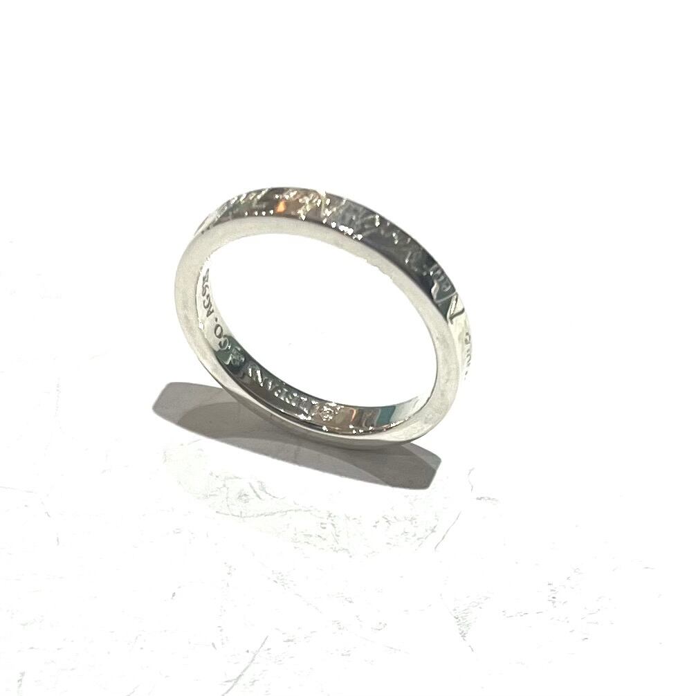 TIFFANY&CO】2369ティファニー7.5号addressナローリング 指輪 TIFFANY&CO】2369ティファニー7.5号addressナローリング 指輪