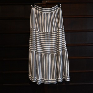 ladies vintage stripe×border skirt