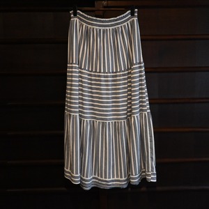 ladies vintage stripe×border skirt