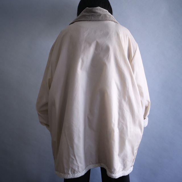 "reversible" boa fleece × shakashaka XXX over silhouette jacket coat