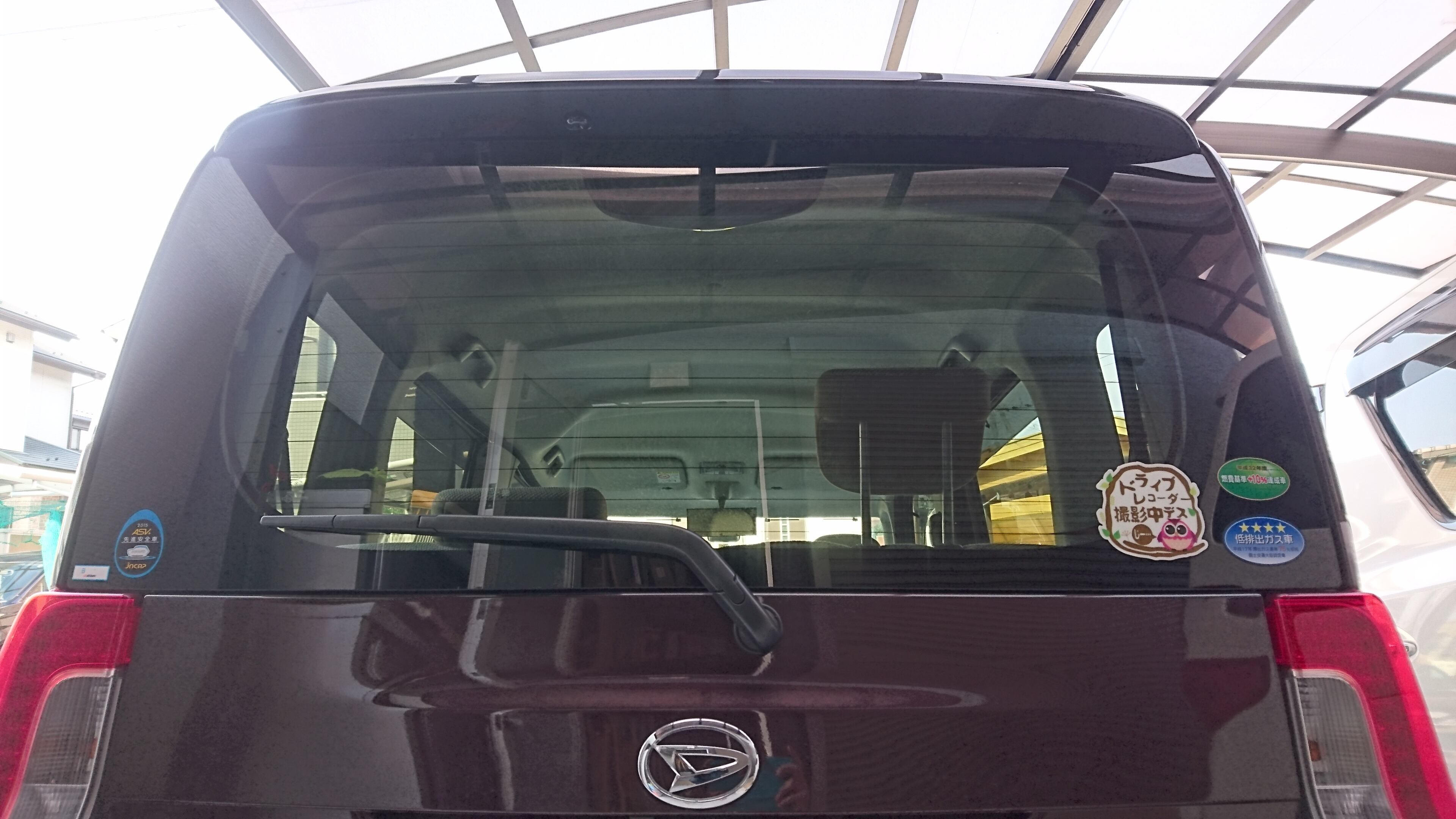 フクロウがかわいい「ドライブレコーダー撮影中デス」ステッカー 【反射素材】【UVカット】※送料無料 dr-stk6b