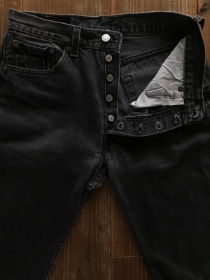 90's Levi's 501 ブラック デニムパンツ 表記(31×32) made in USA