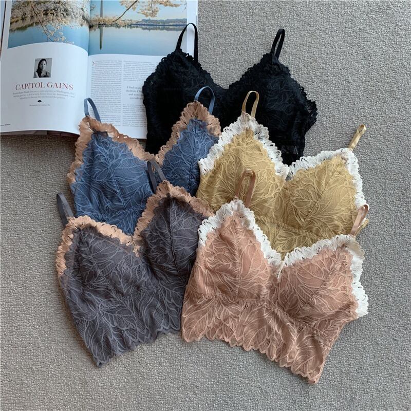 スプリングオータムカラーバックトップス ブラ 薄手レース 春物 秋物 YY-ファッション27749046807