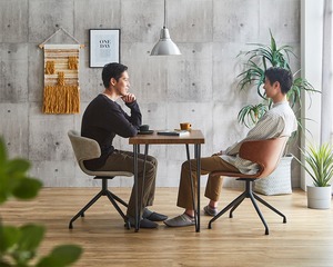 ヴィンテージレザー調ダイニングチェア２脚 75cm幅テーブル 3点セット