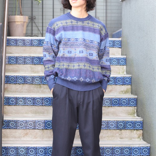 RETRO VINTAGE MUNSINGWEAR DESIGN KNIT/レトロ古着デザインニット