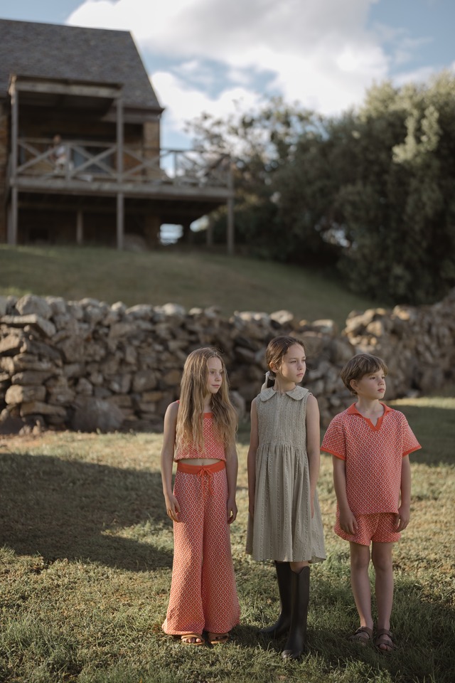 《即納》son and daughter / Tabba Knit Crop Top 5-6Y