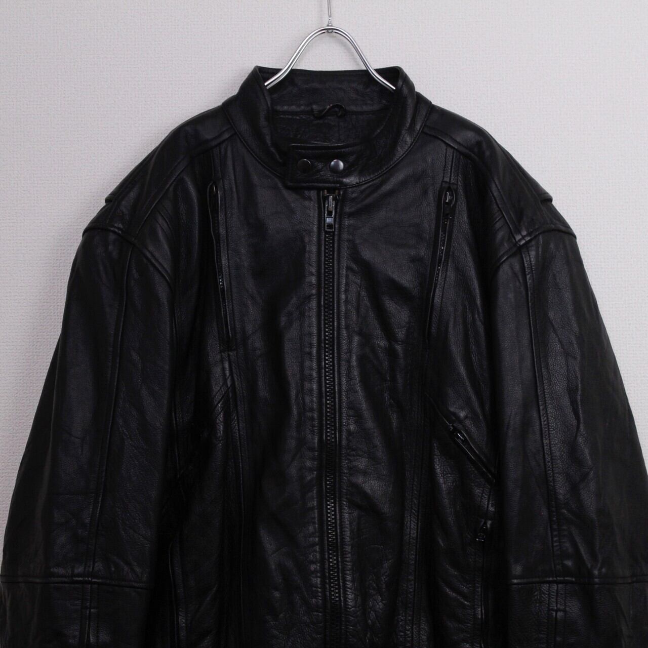 Caka act2】Special Zip Design Vintage Leather Jacket | Caka(カカ  
