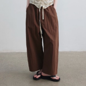 Wide Leg Pants with Elastic Waist T0560