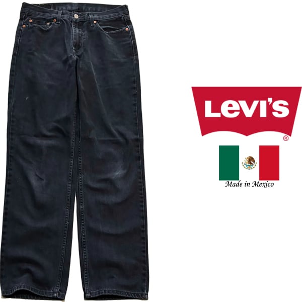 1点物◇メキシコ製リーバイス550ブラックジーンズ黒デニムパンツ古着