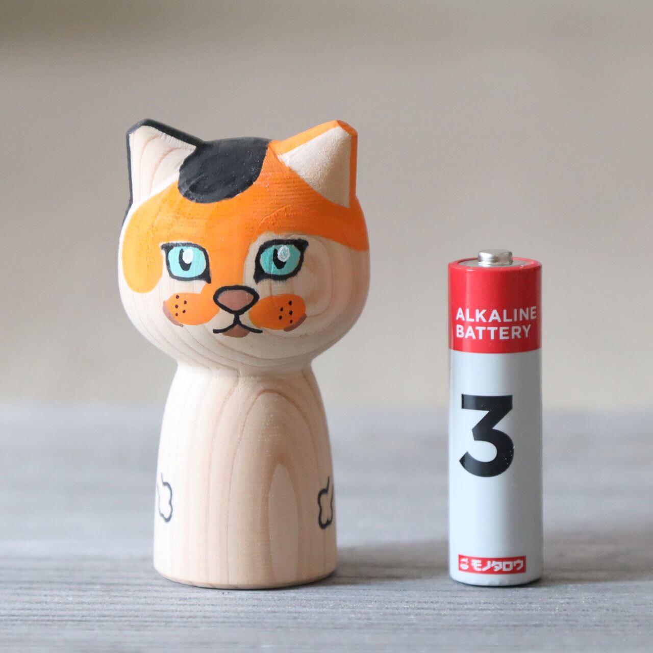 ねこけし ミケ 三毛猫 (ひのき 山形・酒田) ねこのこけし | くらしの