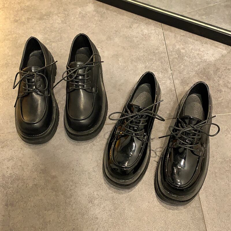 スタイルレザーレディースレッドブラックシングルスタンダード 靴 シューズ レトロ ローファー 部族の婦人靴83221234774