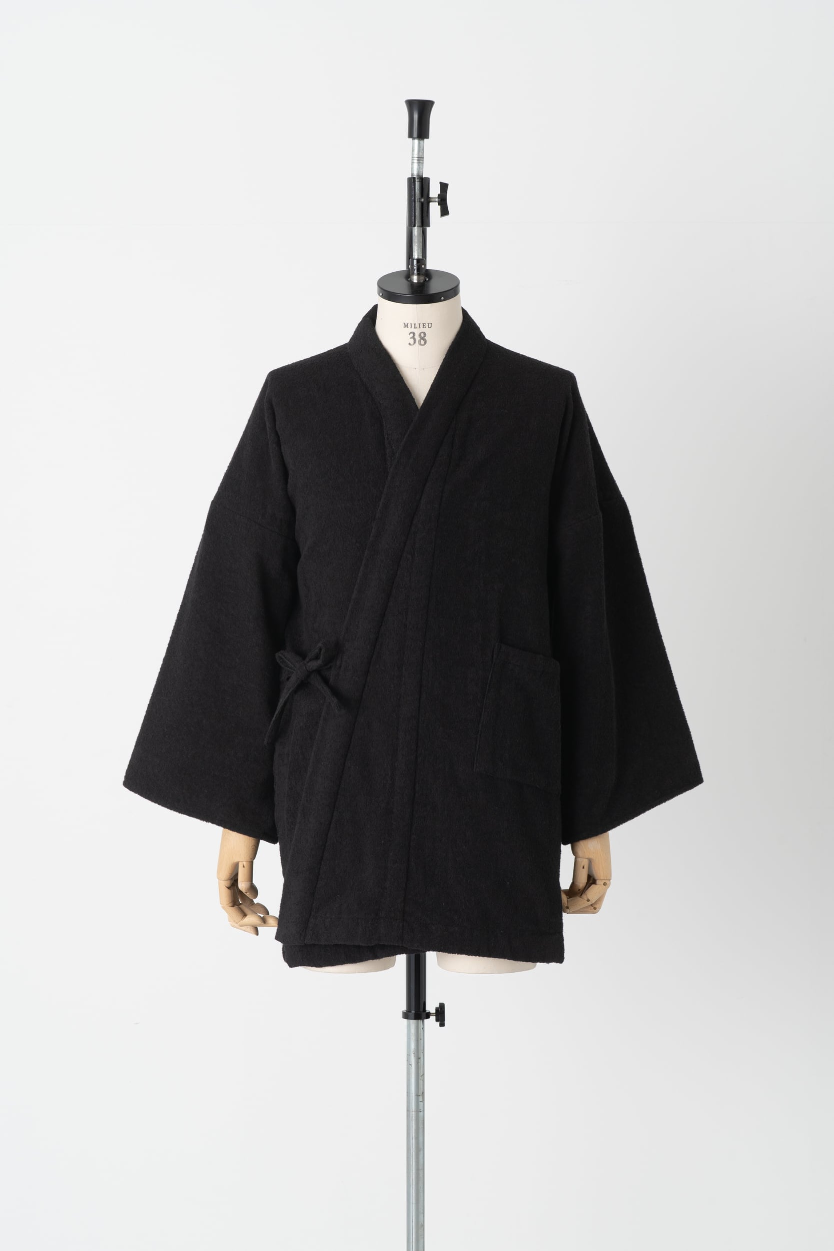 作務衣(上下) / 今治 / 両面パイル強撚 / BLACK（With tailoring） | Y
