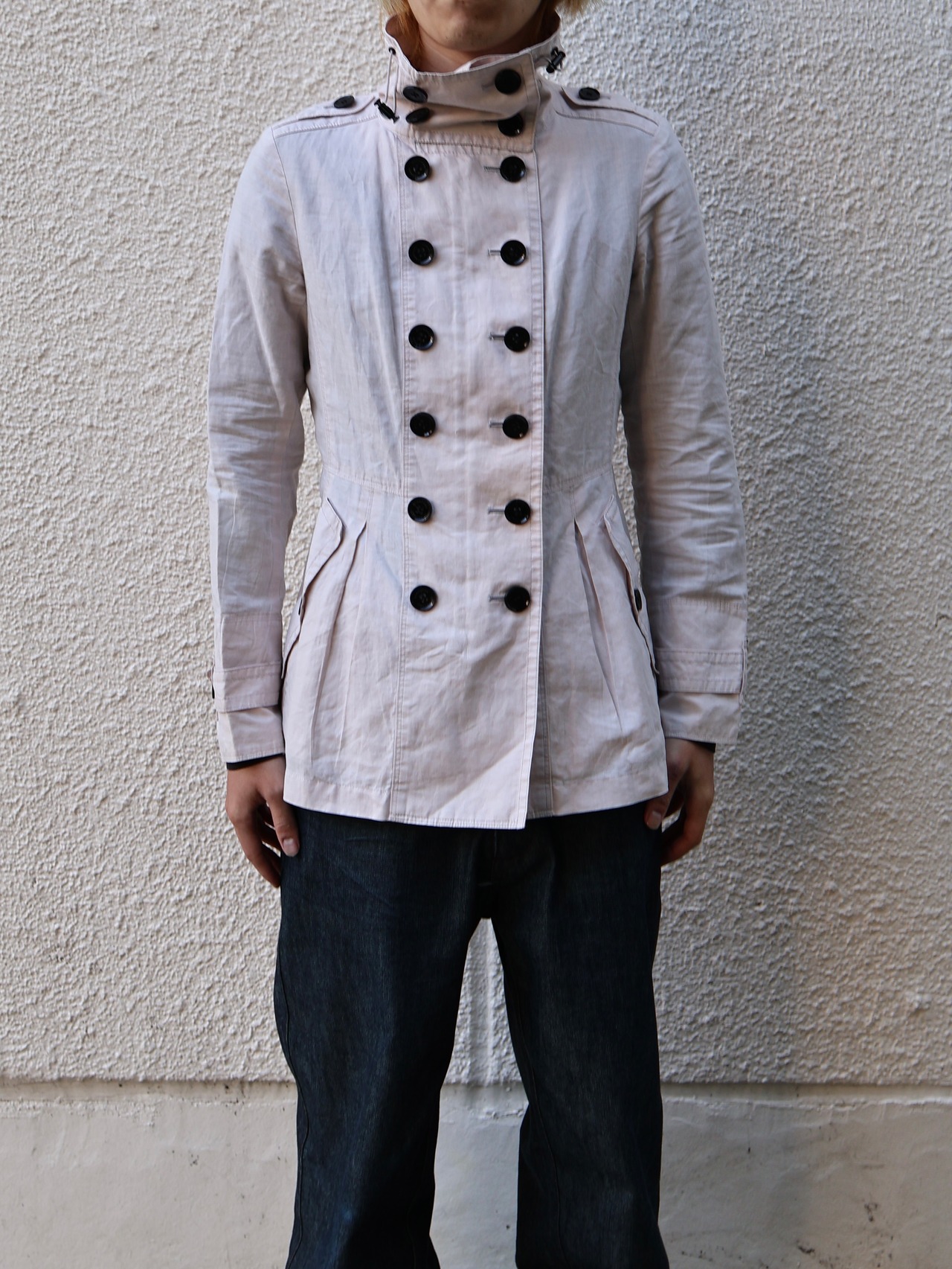 【burberry】multi button high neck jacket