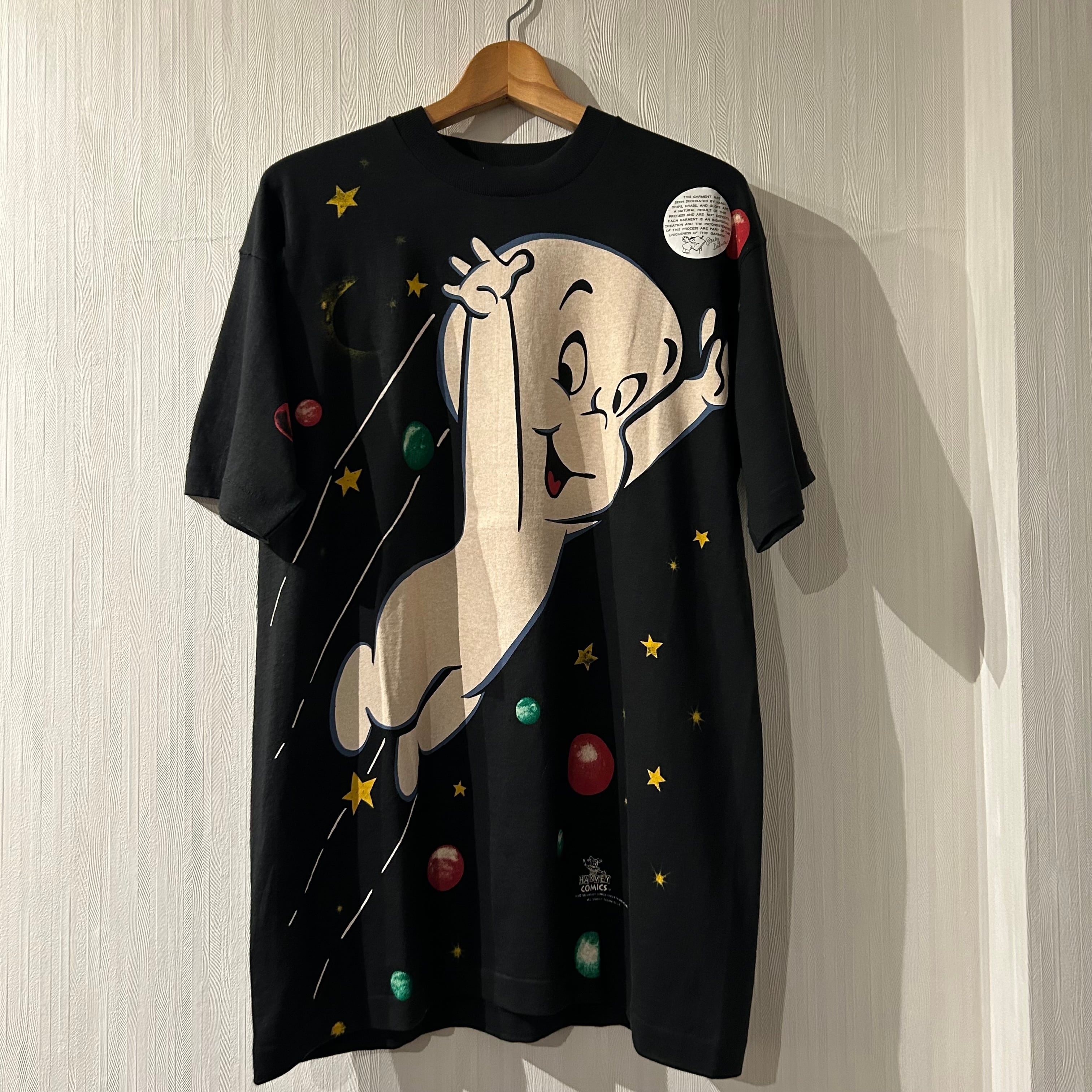 Dead Stock!! 1993s “STANLEY DESANTIS” CASPER All Over Print T-shirt “Decorated By Hand”