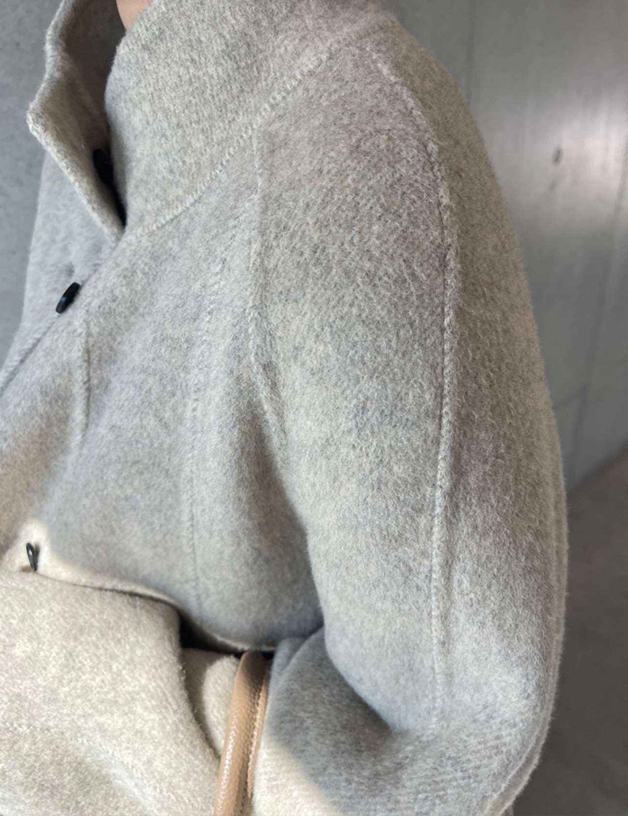 【25aw】Wool 100% High-neck Long Coat_2colors