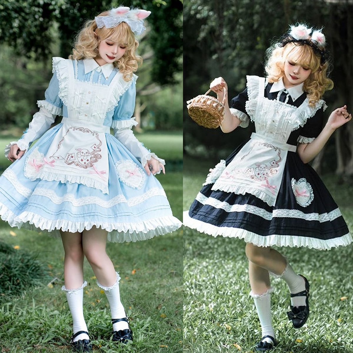 ゴスロリ パンク ロリータ コスプレ ワンピース Maiden's Rêve レッドローズゴシックワンピース：小物セット | Maiden's Rêve