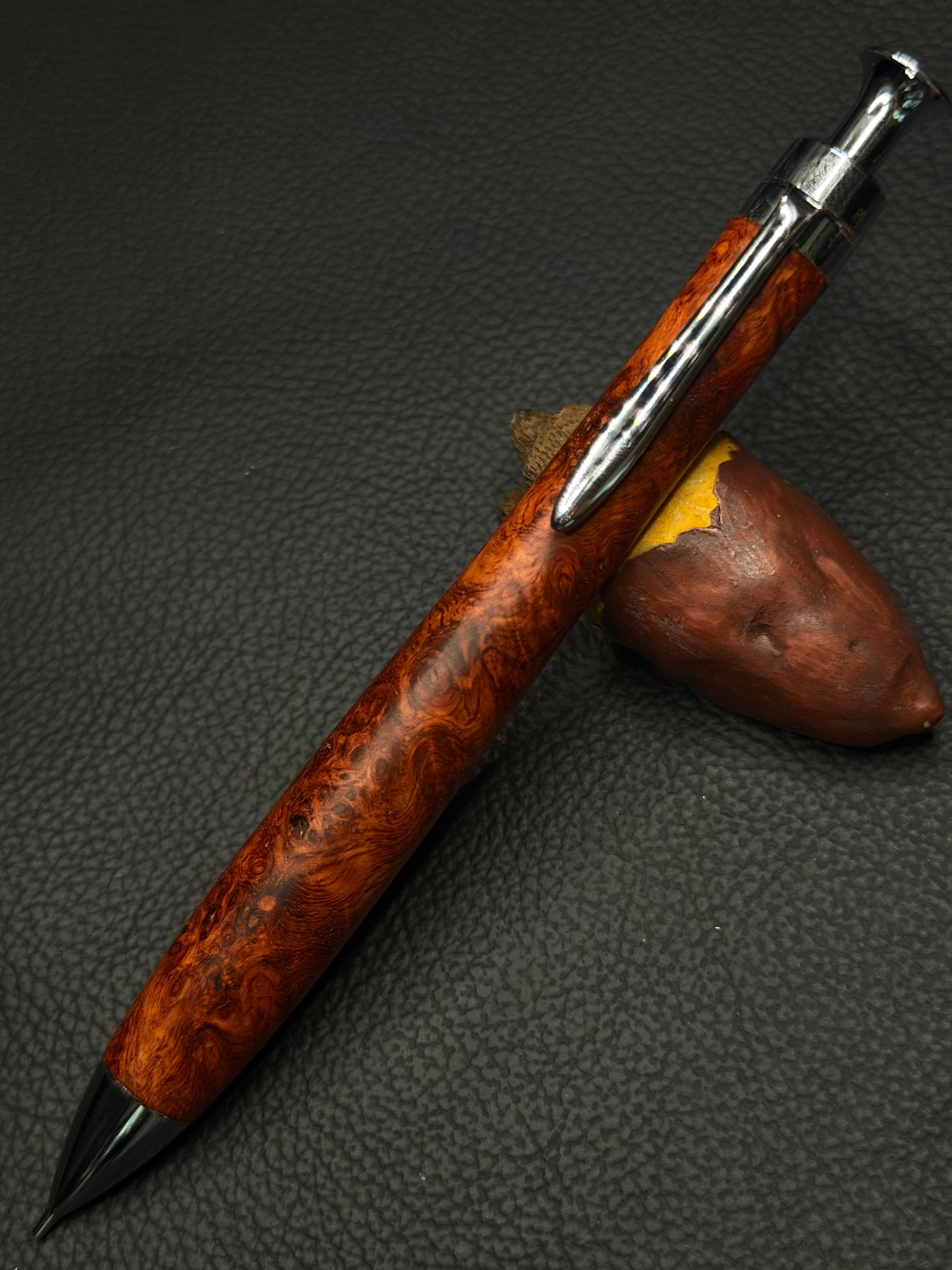 23 極上＋花梨瘤 ゴールド金具 0.5シャープペンシル orボールペン