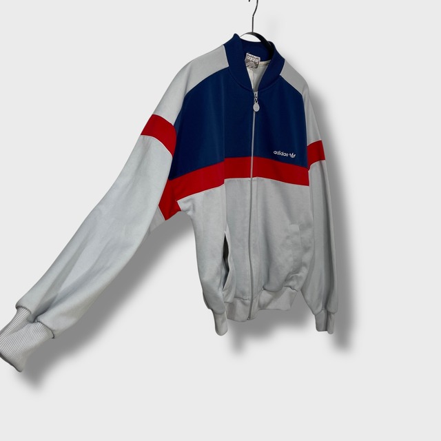 80s adidas トラックジャケット トレフォイルロゴ ML相当 ジャージ