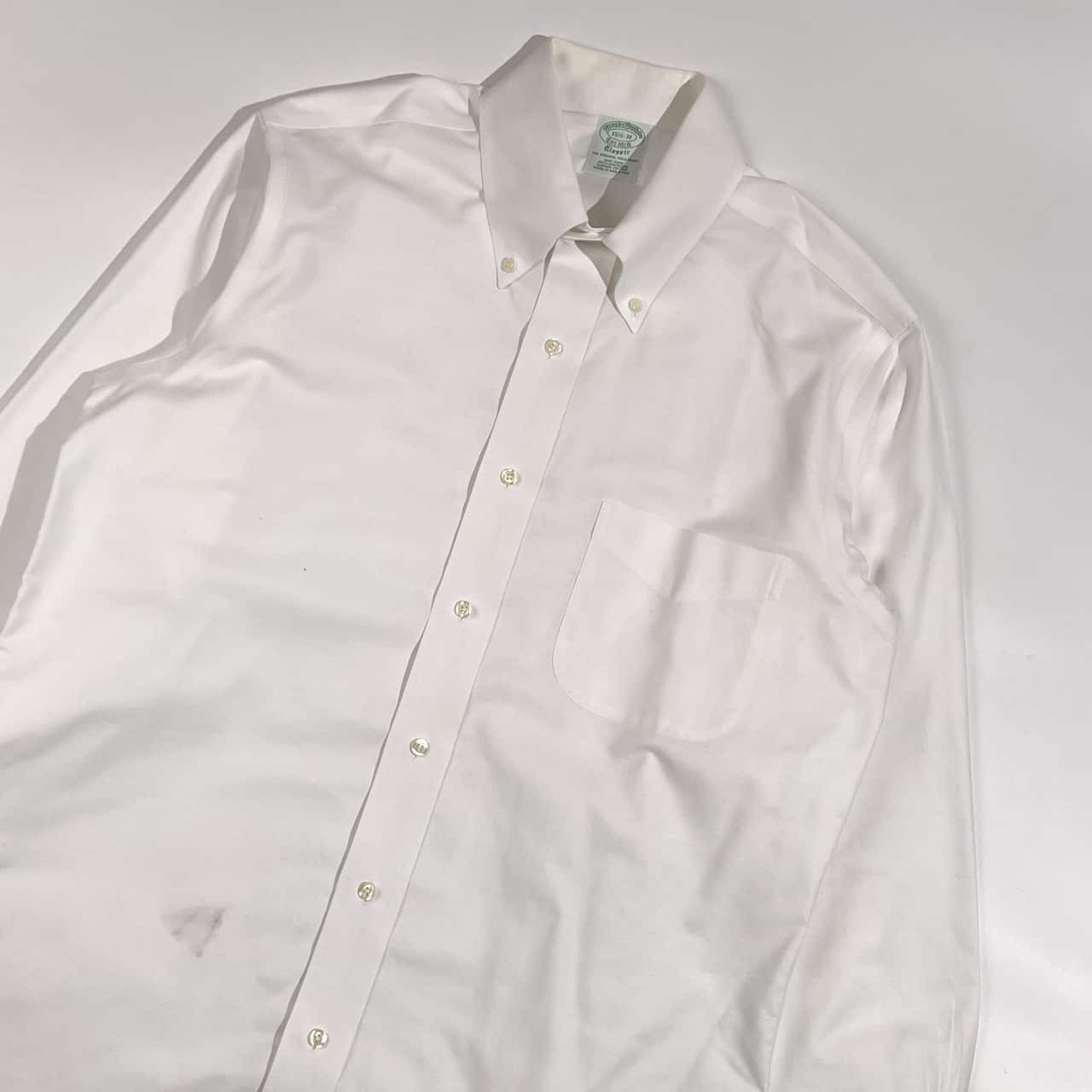 Brooks Brothers ブルックスブラザーズ Classic ノンアイロン BD ボタンダウン 長袖 ワイシャツ ドレスシャツ 15 1/2-31/ホワイト系 メンズ