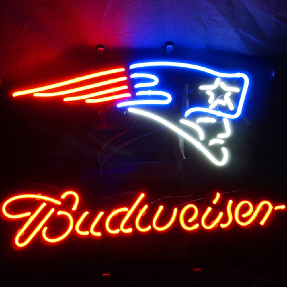 ネオンサイン Budweiser バドワイザー ロゴ入り アメフト風デザイン