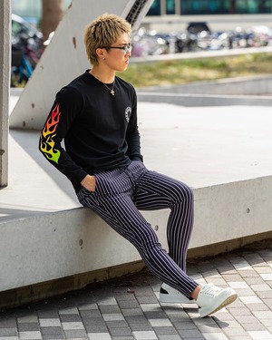 GLITTER RHINE STONE SHIRTS【BB25007】