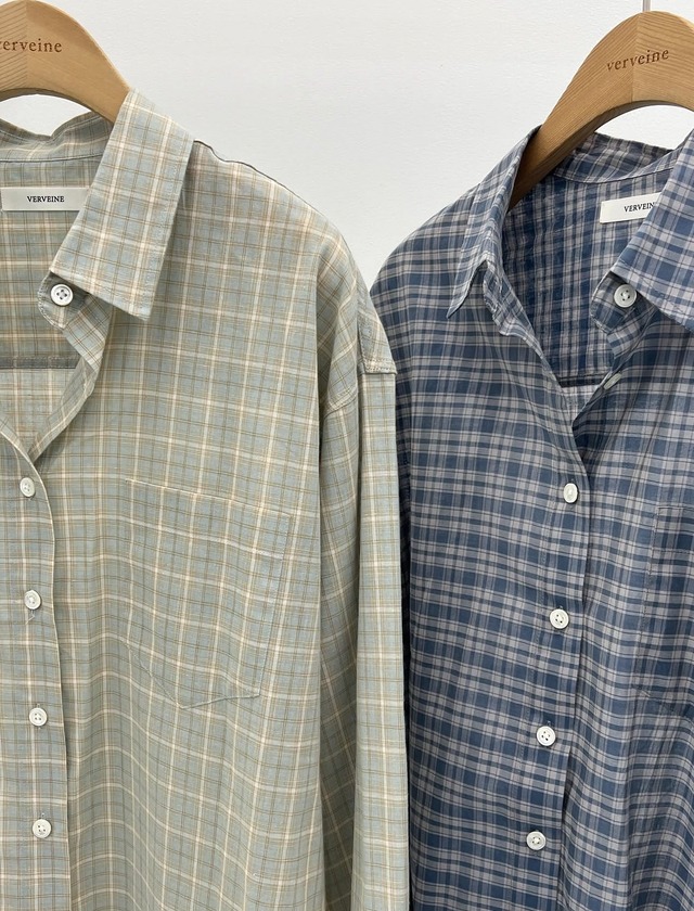 (予約) verveine / Halen check shirt 2color
