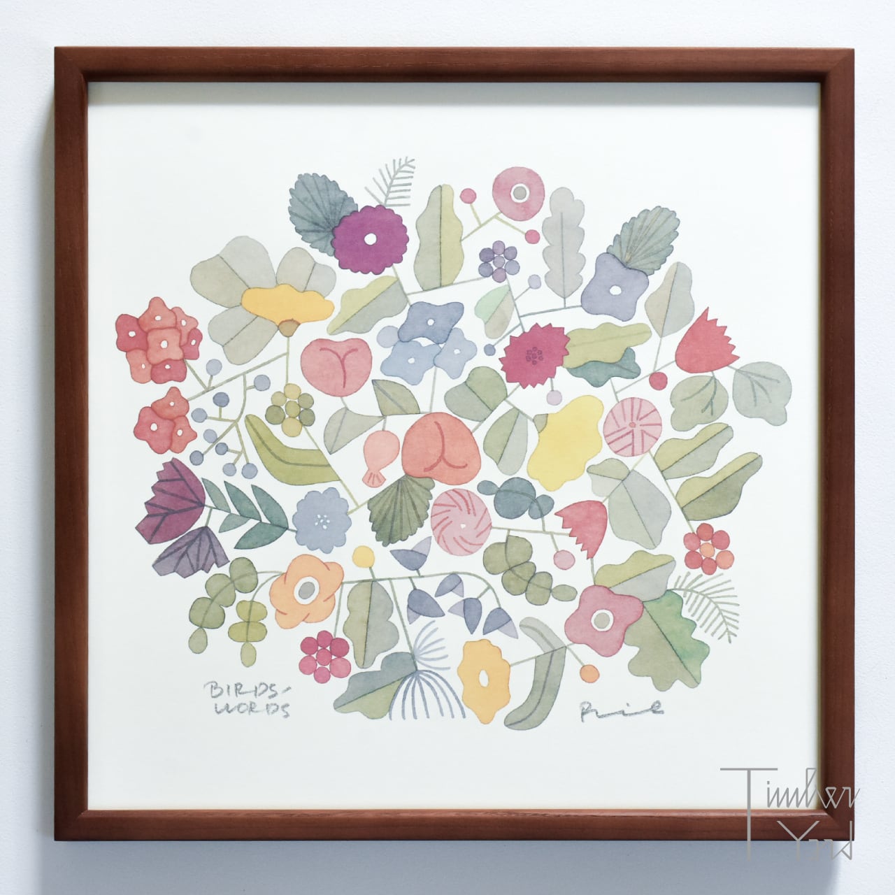 【IRi⭐︎Mama 】BIRDS' WORDSポスター POSTER 30 / BOUQUET / ブーケ / 正方形 / BIRDS' WORDS（バーズワーズ