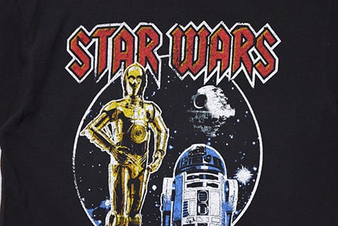 【M】10S 映画 スターウォーズ C3PO R2-D2 キャラクター Tシャツ STAR WARS R2 メンズM 古着