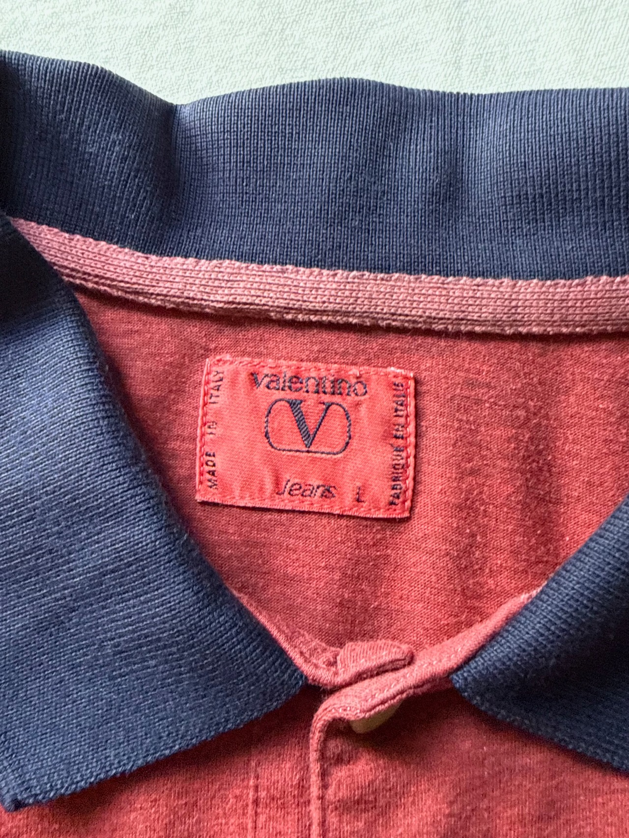 "VALENTINO JEANS" Fade red polo shirt