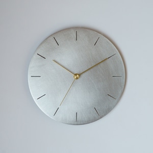 壁掛け時計 ＜タイプ2-220＞ しるし入り / ステンレス　minimal wall clock <type2-220 sign> / stainless