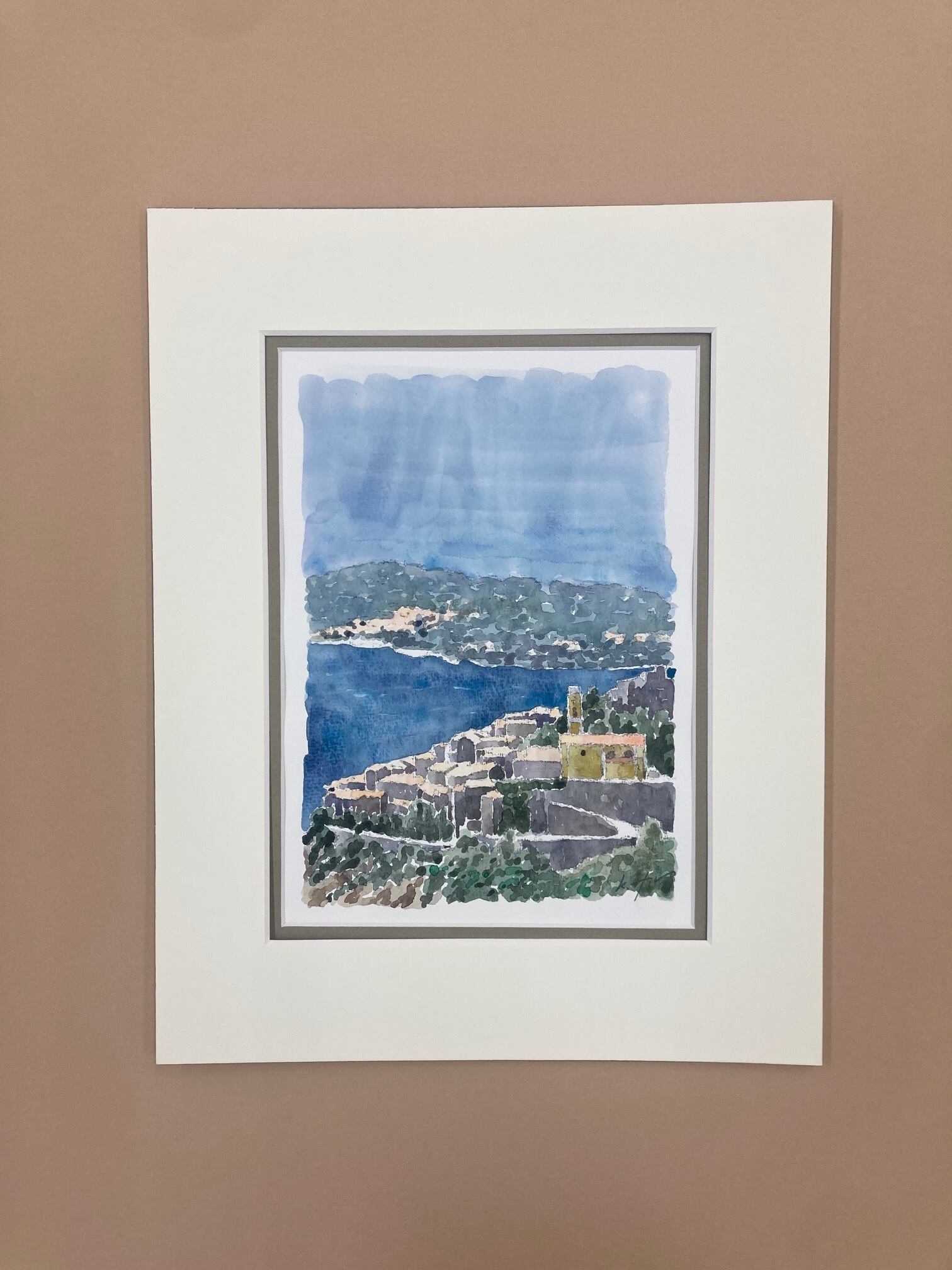 小林 大彦「エズ」水彩画 大島画廊オリジナル額装 | 大島画廊の