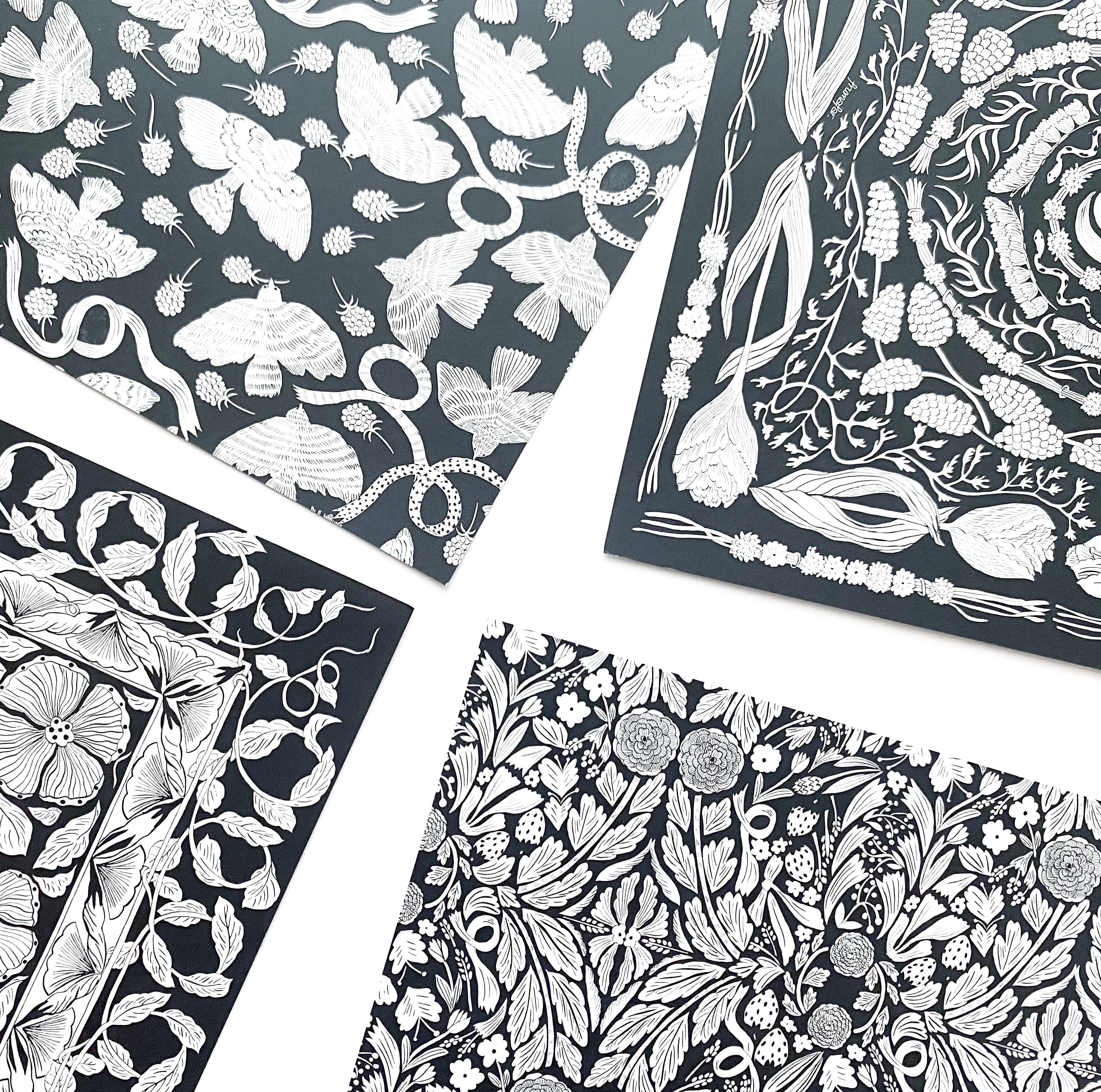 モノトーンフェイントパターンフラワーブラほか5点 モノトーンフェイントパターンフラワーブラほか5点 モノトーン