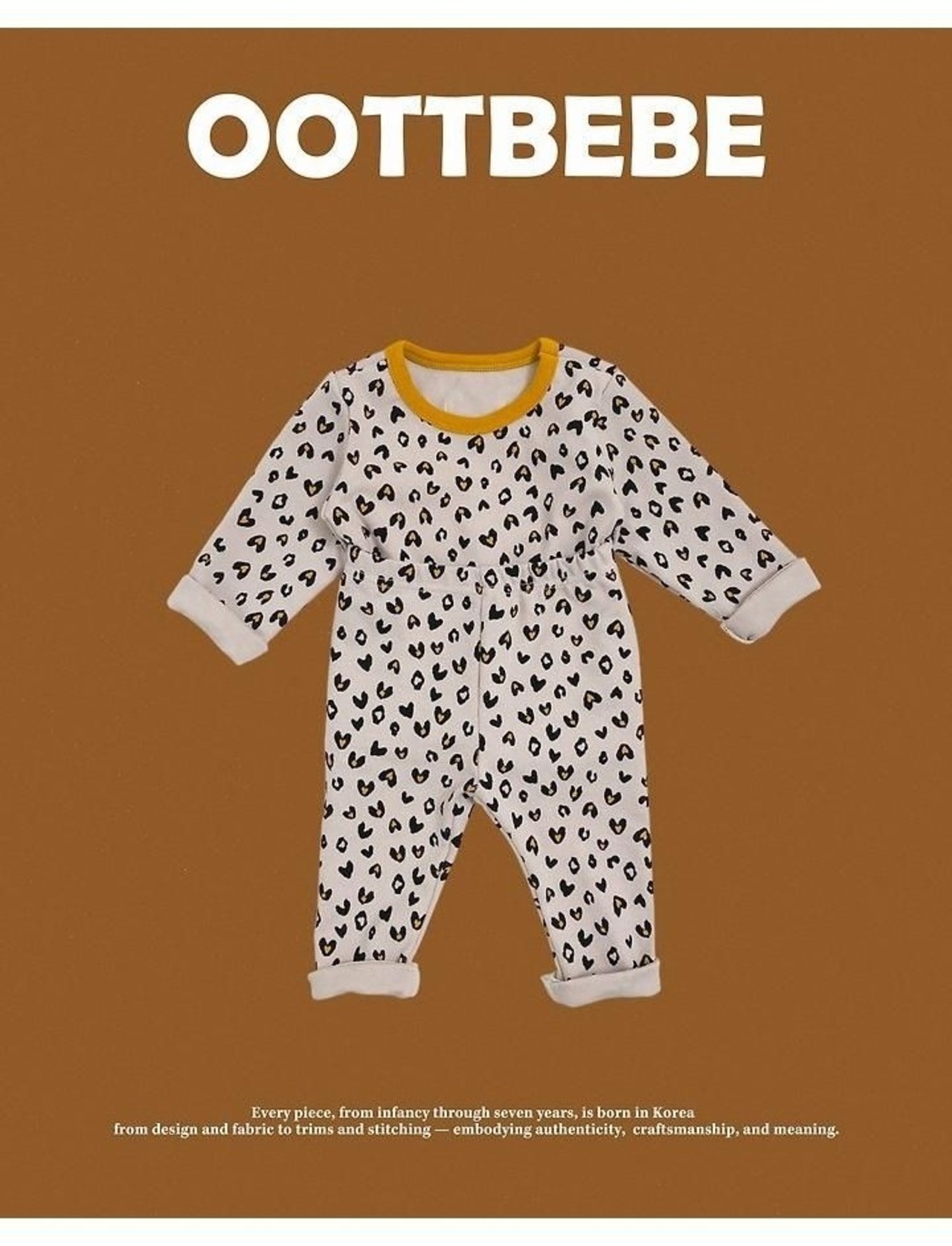 韓国子供服 / 26winter / oottbebe / ハートレオパードルームウェア / ベビー&キッズ / 冬服 *XS~XL*